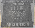 MOFOKENG Jacob Maine 1916-1957