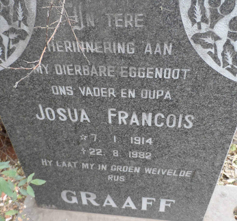 GRAAFF Josua Francois 1914-1982
