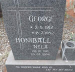 HONIBALL George 1912-1982 & Nela 1916-2006
