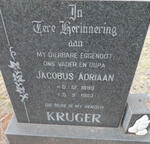 KRUGER Jacobus Adriaan 1899-1983