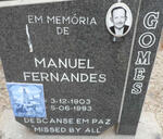 GOMES Manuel Fernandes 1903-1993
