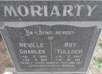 MORIARTY Neville Charles 1960-1981 :: MORIARTY Roy Tulloch 1962-199?