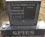 SPIES Emmerens Elizabeth 1941-2001