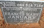 JANUARY Francis Mary 1947-2016