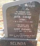 SELINDA Gert Daniel 1933-2015 & Rita Sarah 1950-2001