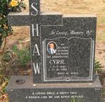 SHAW Cyril 1945-2002