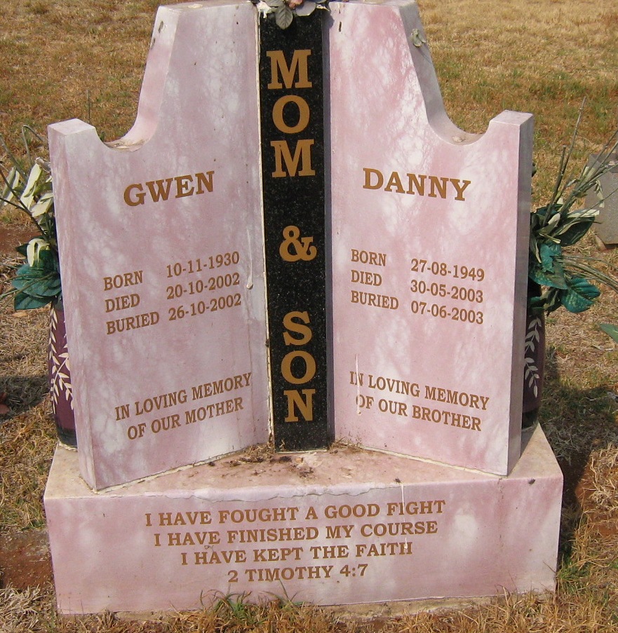 ? Danny 1949-2003 & Gwen 1930-2002