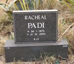 PADDI Racheal 1975-2002