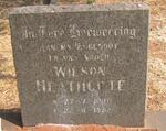 HEATHCOTE Wilson 1936-1962