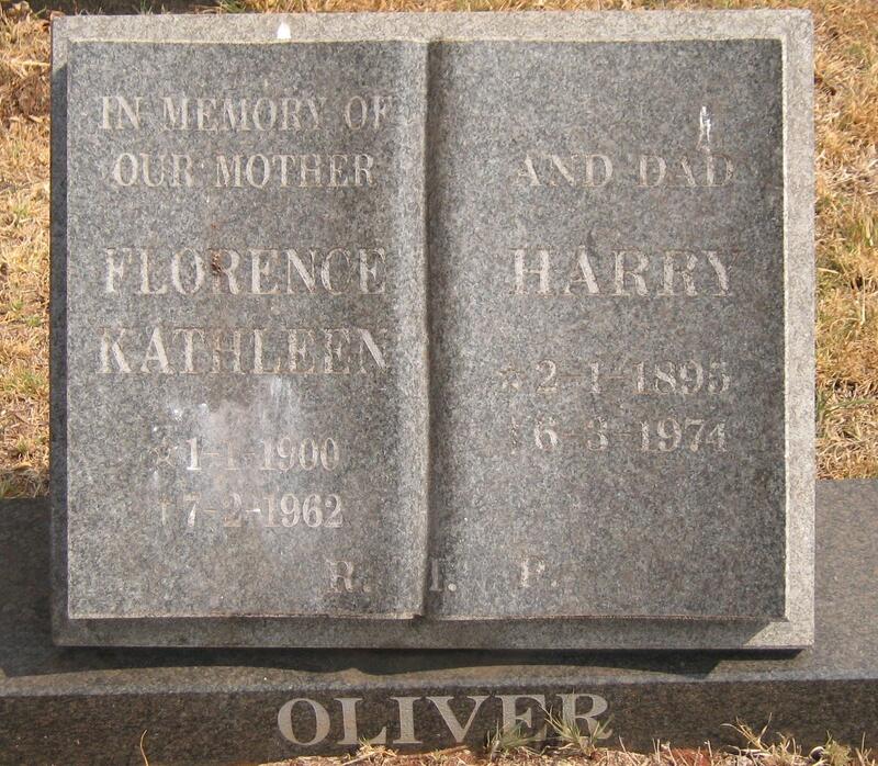 OLIVER Harry 1895-1974 & Florence Kathleen 1900-1962