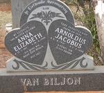 BILJON Arnold Jacobus, van 1921-1994 & Anna Elizabeth 1917-1984