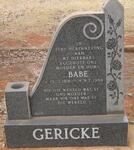 GERICKE Babe 1918-1984