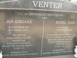 VENTER Jan Adriaan 1923-2010 & Isobel Jean 1928-2001