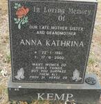 KEMP Anna Kathrina 1961-2001
