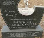 HALL Matthew Alec, Hamilton 1988-2002