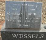 WESSELS Johannes 1912-2002 & Kotie 1916-2002