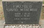 MTHEMBU Fikizolo David  1913-1956