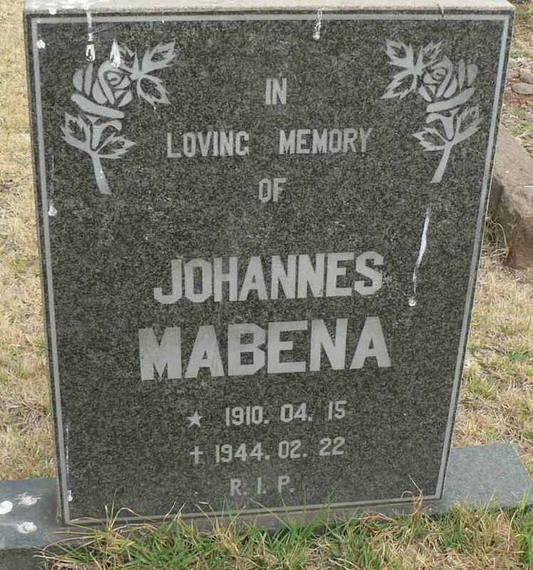 MABENA Johannes 1910-1944