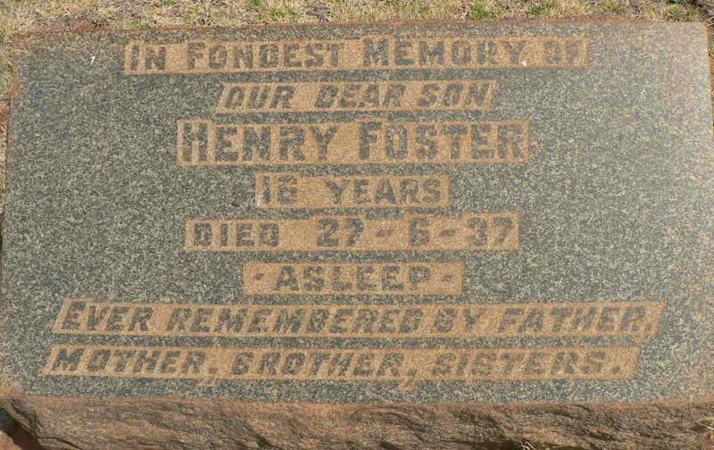 FOSTER Henry -1937