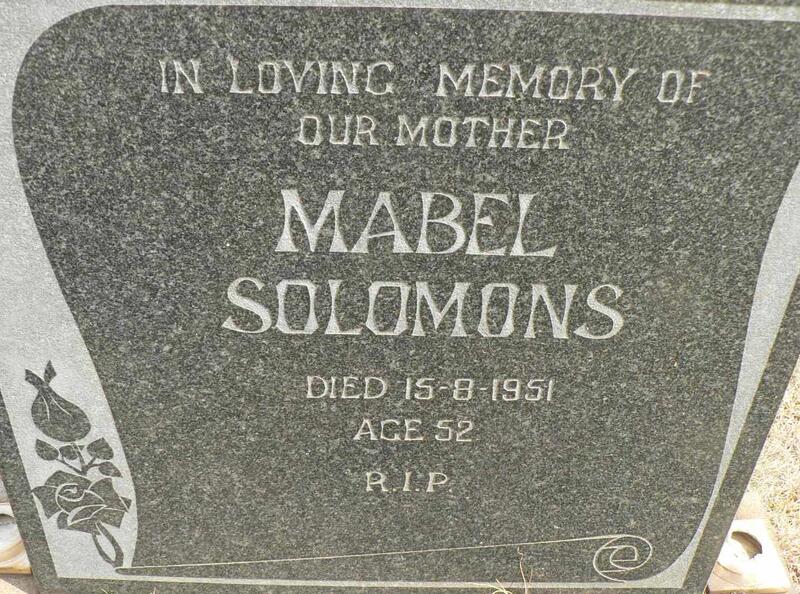 SOLOMONS Mabel -1951