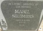 SOLOMONS Mabel -1951