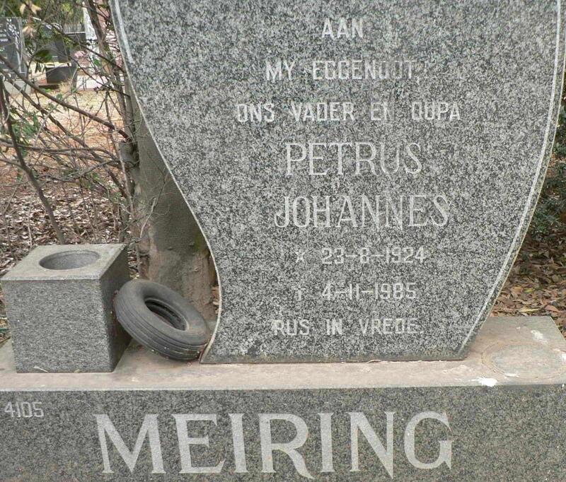 MEIRING Petrus Johannes 1924-1985