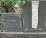 MERWE Chris, van der 1904-1984