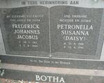 BOTHA Frederick Johannes Jacobus 1912-1984 & Petronella Susanna 1916-1991