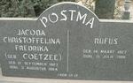 POSTMA Rufus 1924-1986 & Jacoba Christoffelina Frederika COETZEE 1927-1984
