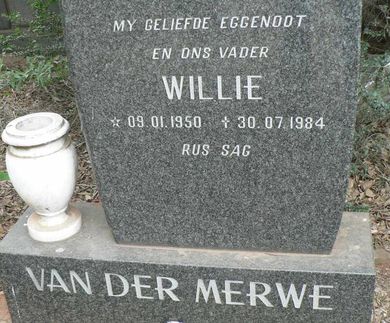 MERWE Willie, van der 1950-1984