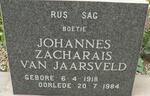 JAARSVELD Johannes Zacharais van 1918-1984