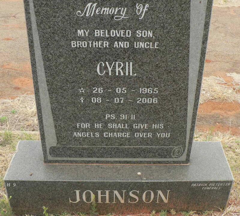 JOHNSON Cyril 1965-2006