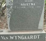 WYNGAARDT Maryna, van 1926-1982