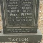 TAYLOR Gert Petrus 1916-1991 & Magrietha Maria 1916-1983