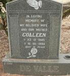VALLE Colleen, de 1945-1994