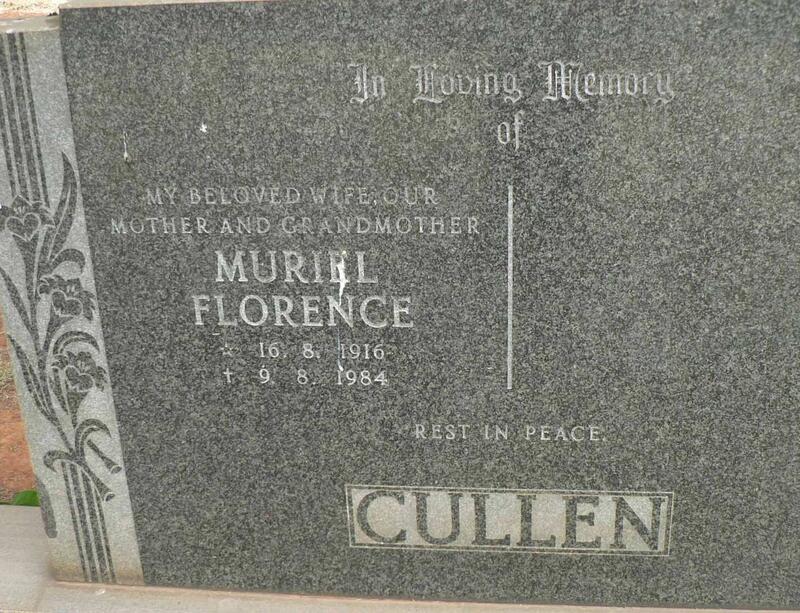 CULLEN Muriel Florence 1916-1984