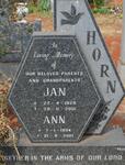 HORN Jan 1928-2001 & Ann 1934-2001