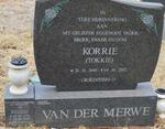 MERWE Korrie, van der 1940-2002
