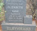 KLEYNHANS Elizabeth Jane nee BROWN 1907-1981