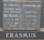 ERASMUS Nicolaas J. 1901-1982 & Martha Sophia 1908-1991