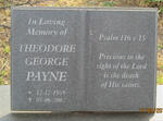 PAYNE Theodore George 1959-2002