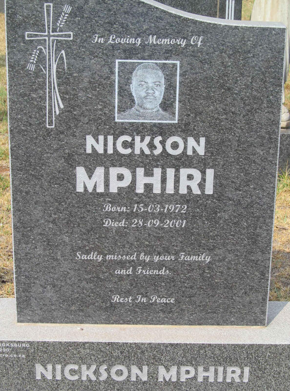 MPHIRI Nickson 1972-2001
