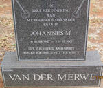 MERWE Johannes M. van der 1942-2001