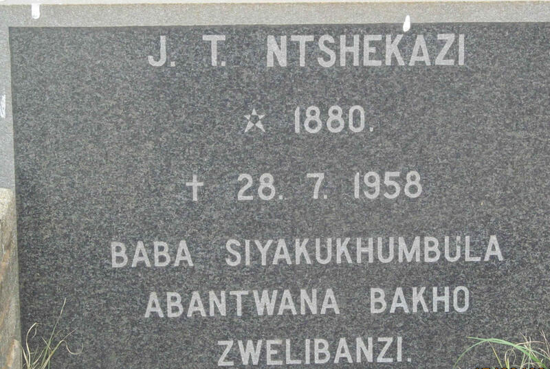 NTSHEKAZI J.T. 1880-1958 