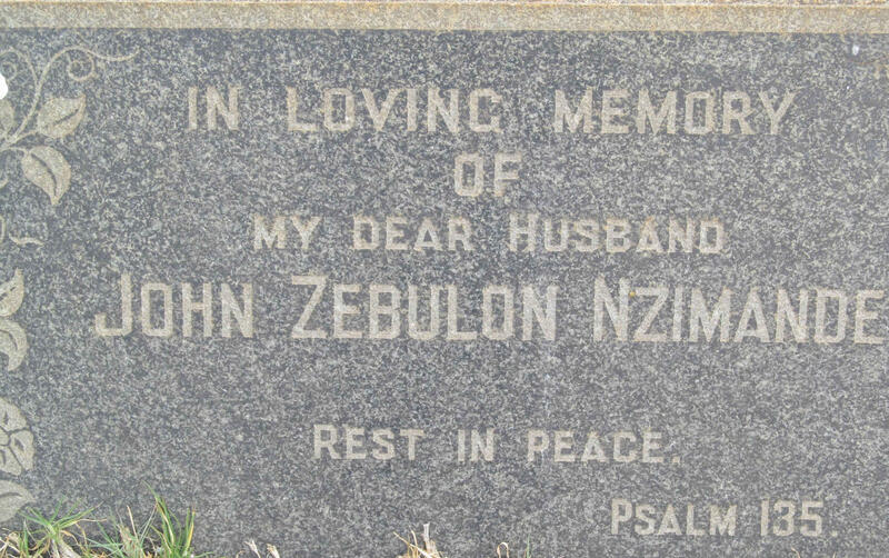 NZIMANDE John Zebulon 