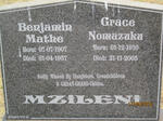 MZILENI Benjamin Mathe 1907-1957 & Grace Nomazuku 1910-2005 