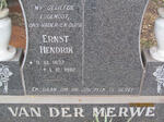 MERWE Ernst Hendrik, van der 1937-1982