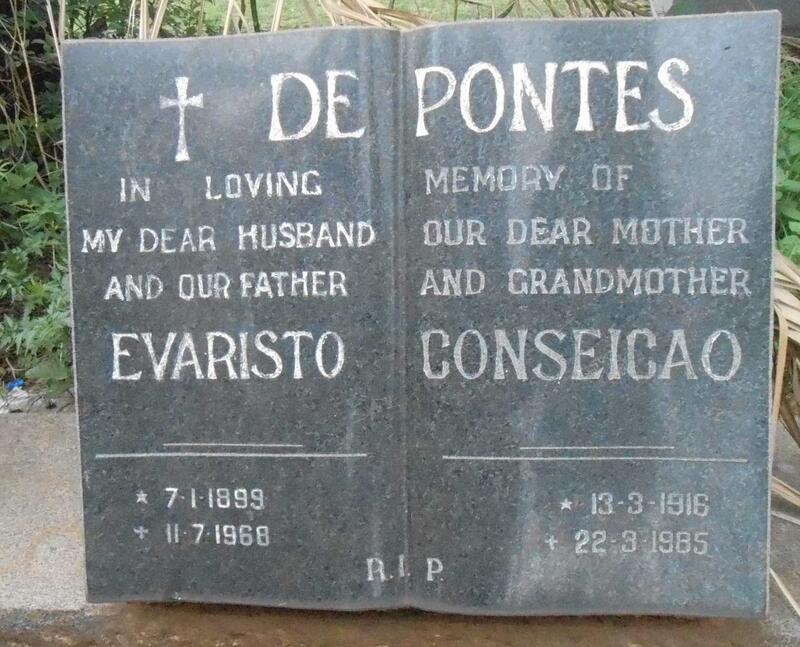 PONTES Evaristo, de 1899-1868 & Conseicao 1916-1985
