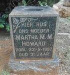 HOWARD Martha M. M. -1937
