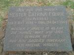 FOURIE Hester Catrina nee DU PLESSIS 1895-1945